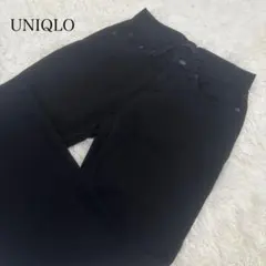 UNIQLO ユニクロ　ブーツカット　デニム　ブラック　23