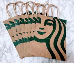 【24時間以内発送】スターバックス　スタバショップ紙袋　通常版デザイン　8枚②
