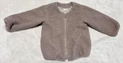 petit main ボアZIPブルゾン　90 モカ茶