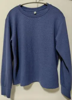 ユニクロ　ワッフルクルーネックT　長袖　M