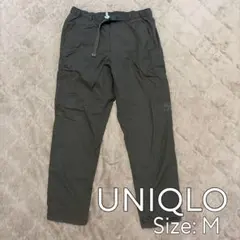 UNIQLO ユニクロ◇カーゴパンツ オリーブ ウェビングベルト M