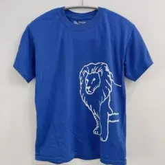 ギルダン ライオン柄 Ｔシャツ クルーネック 半袖 青 綿混 キッズのサムネイル