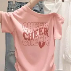 SHEIN CHEER 半袖Tシャツ ピンク