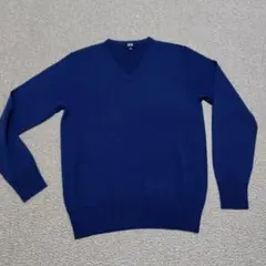 UNIQLO ユニクロ メリノウール ネイビー Vネックセーター S
