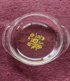 未使用 昭和レトロ オールドPYREX ガラス製花柄パイ皿 日本製 - メルカリ