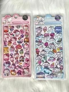 ぷくぷくウォーターシールシール シナモロール キティ 2枚セット