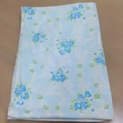 枕カバー ブルー ローズ柄 花柄