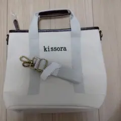【新品、未使用】kissora 　キャンバス　ショルダーバッグ　ハンドバッグのサムネイル
