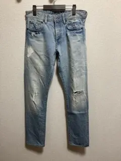 G-STAR RAW デニムパンツ ダメージ加工 ライトブルーのサムネイル