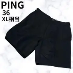 PING ピン ハーフパンツ 黒 36 メンズ ゴルフ ショートパンツ 大サイズ