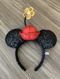 ディズニー ミニーちゃん フラワー　スパンコール カチューシャ