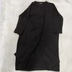 a0770❤️アーバンリサーチ　ノーカラー　ロングコート【F】ブラック　❤️