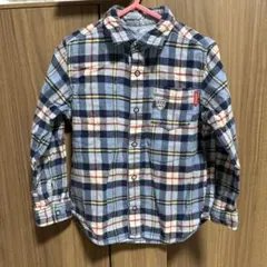 ミキハウス MIKIHOUSEリバーシブルチェック柄長袖シャツ 100cm