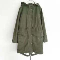 GAP オリーブグリーン モッズコート XS ボア ミリタリーコート アウター