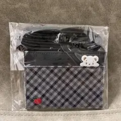 新品未開封　ファミリア　ネームホルダー　黒系ファミリアチェック