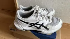 26.5cm ASICS バレーボールシューズ ホワイト ブラック ゲルロケットのサムネイル