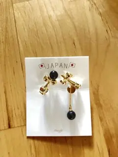 ま*ろ様 ゴールド けん玉デザイン イヤリングセットのサムネイル
