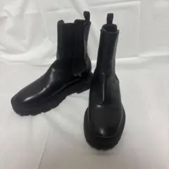 GLOBAL WORK サイドゴアブーツ 厚底 黒 S 22.5