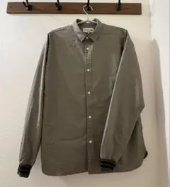 ダファー　LINEN BLEND RIBBED SHIRT リブ袖　Lのサムネイル