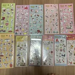 匿名配送 スヌーピー シール まとめ売り 11枚セット