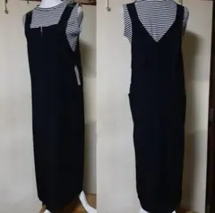 新品タグ付 黒ジャンスカ 黒2WAYジャンスカ 黒ジャンパースカート