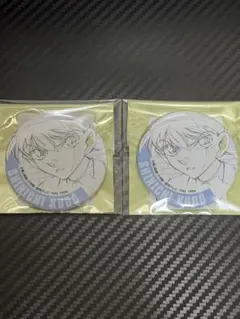 名探偵コナン　コナン展　工藤新一缶バッジ2個セット