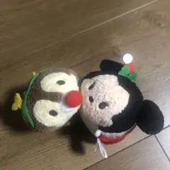 ツムツム　ぬいぐるみ　ディズニー　　ミニー　チップ&デール　クリスマス
