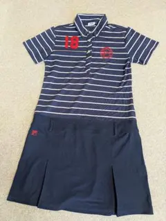 FILA　ゴルフ レディース ワンピース ネイビー ストライプ
