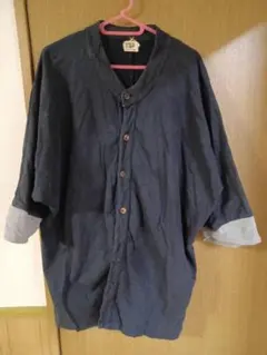 ネパール製 エスニック ノーカラーシャツ