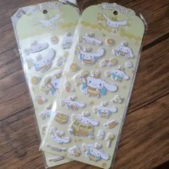 ぷっくりシール シナモロール マシュマロシール サンリオ　立体シール　2枚