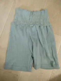水色 リブ編み パンツ サイズ80