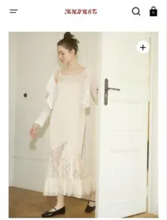 新品 MUGUET キャミワンピース ベージュ FREEサイズのサムネイル