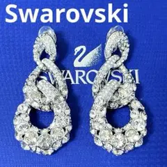 スワロフスキー　イヤリング　ドロップ　グラデーション　正規品　美品　箱付