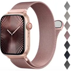 ⭐︎アップルウォッチバンド　42m マグネットクラスプ ステンレス鋼 メッシュ