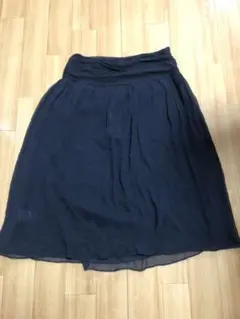 膝丈スカート　重ね着　新品・未使用　ローラアシュレイ　　黒