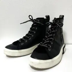 【美品】ランバンオンブルー/レザー/サイドジップ/ハイカット/厚底/スニーカーのサムネイル