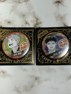 ハイキュー バースデー缶バッジ 日向翔陽 影山飛雄