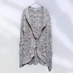 100%コットン Maurices ざっくり編み カーディガン 透かし編み