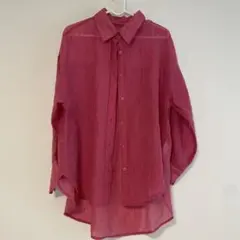 【VIS】袖スリットシアーシャツ