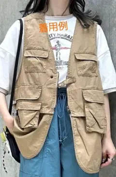 ニコアンド♡ベージュ フィッシングベスト