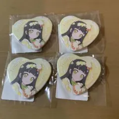 ひみつのアイプリ　DMMスクラッチ　ハート缶バッジ　つむぎ4個セット