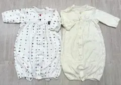 赤ちゃんの城 カラフルロンパース 黄色ロンパース50-70cm 2枚セット