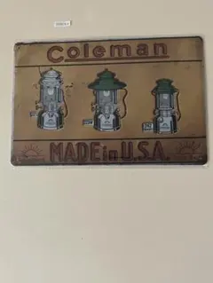 Coleman ブリキ看板 インテリア 昭和レトロ