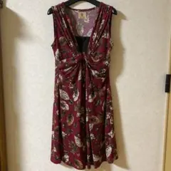 Bow Jeloudブージュルード インナー付きひざ丈ワンピース