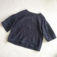 M.Fil エムフィル☆リネン混紡 ブラウス プルオーバー ミカコナカムラ