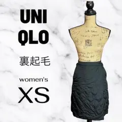 美品✨【UNIQLO】防風ウォームイージースカート　裏起毛　キルティング　黒XS