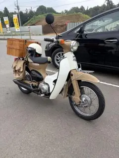 HONDAリトルカブ三速セル無し　艶消しベージュ塗装カスタム50ccのサムネイル