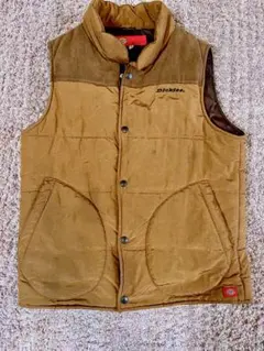 ディッキーズ ダウンベスト Mサイズ ブラウン Dickies