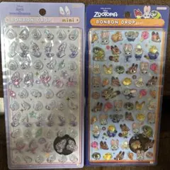 ズートピア、ヤングオイスター ボンボンドロップミニシール 2シートセット