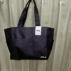 FILA 黒 キャンバス ショルダーバッグ